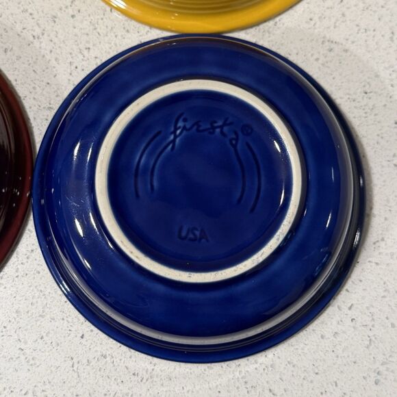 FIESTA set of 4 Mixed Colors 7” medium Cereal Bowls 19 oz Fiestaware - Picture 8 of 12